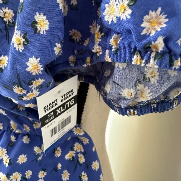 My Style blue floral jumper shorts SZ XL - Picture 3 of 7